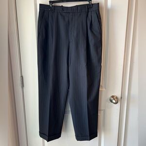 Brooks Brothers Charcoal Pinstripe Men's Dress Pants. 33 x 31